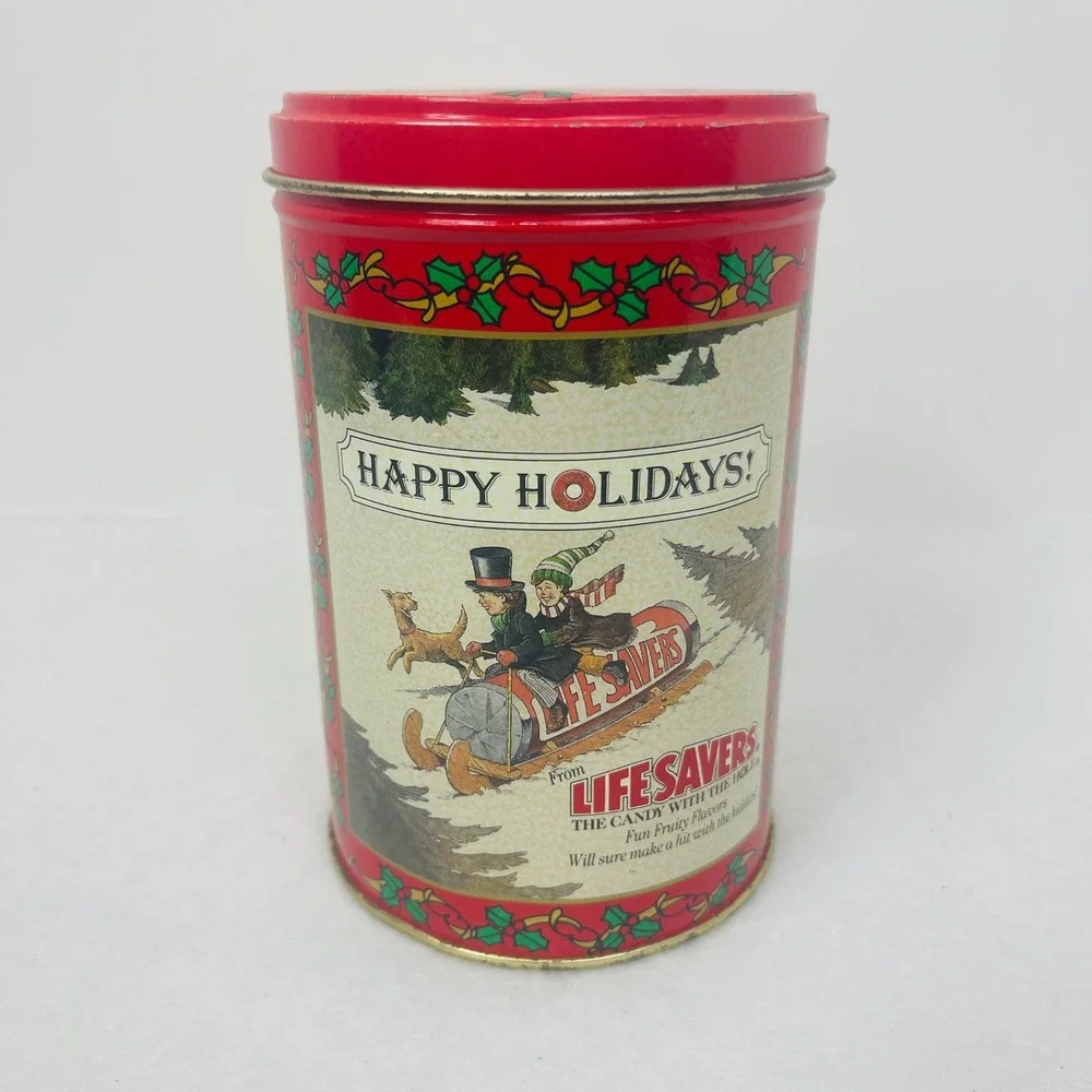 Vintage 1989 LifeSavers Holiday Keepsake Tin Limited Edition Christmas Decor 6